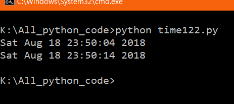 python time output